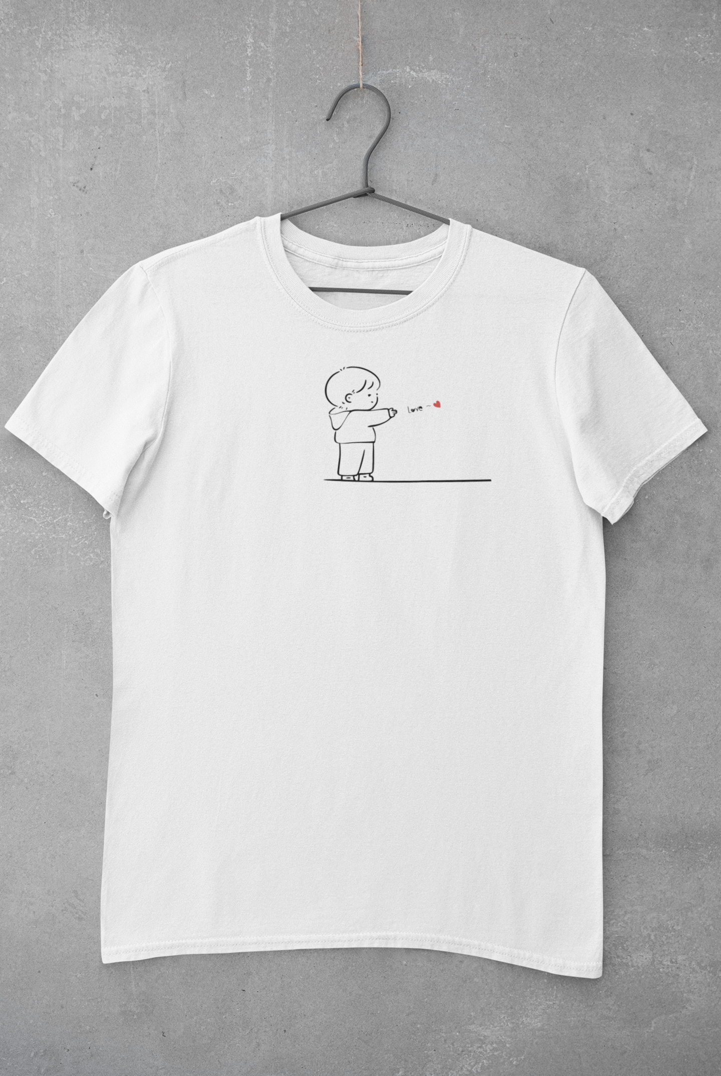 Shooting Love Heart - Couple Valentine's Day T-Shirt Set White