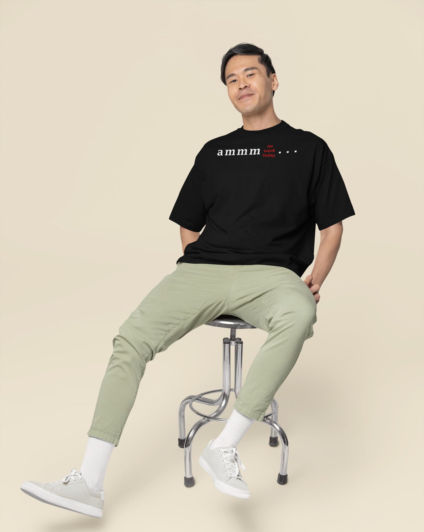 Ammm No Work Today - Men's Oversized Classic T-Shirt