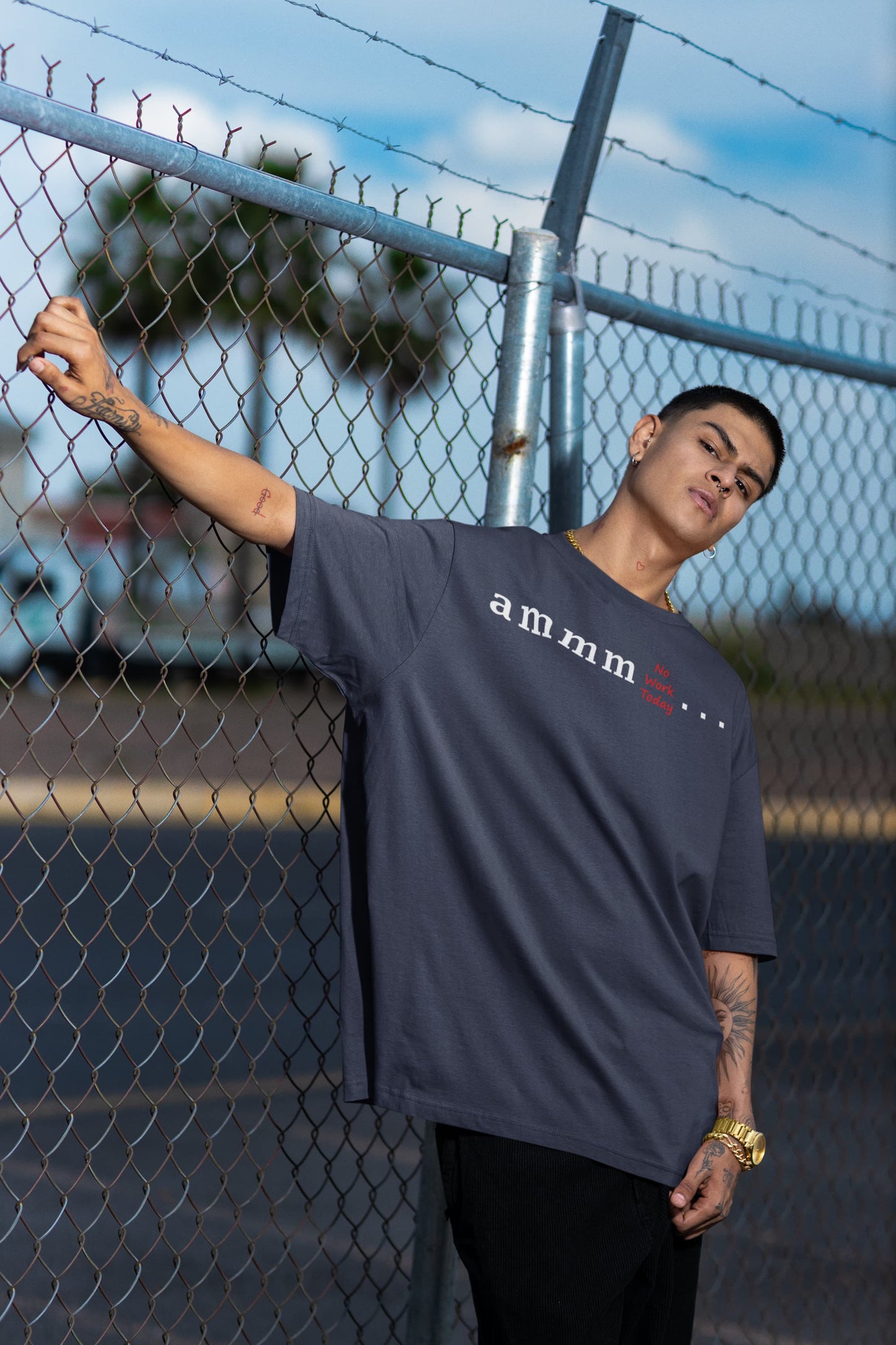 Ammm No Work Today - Men's Oversized Classic T-Shirt