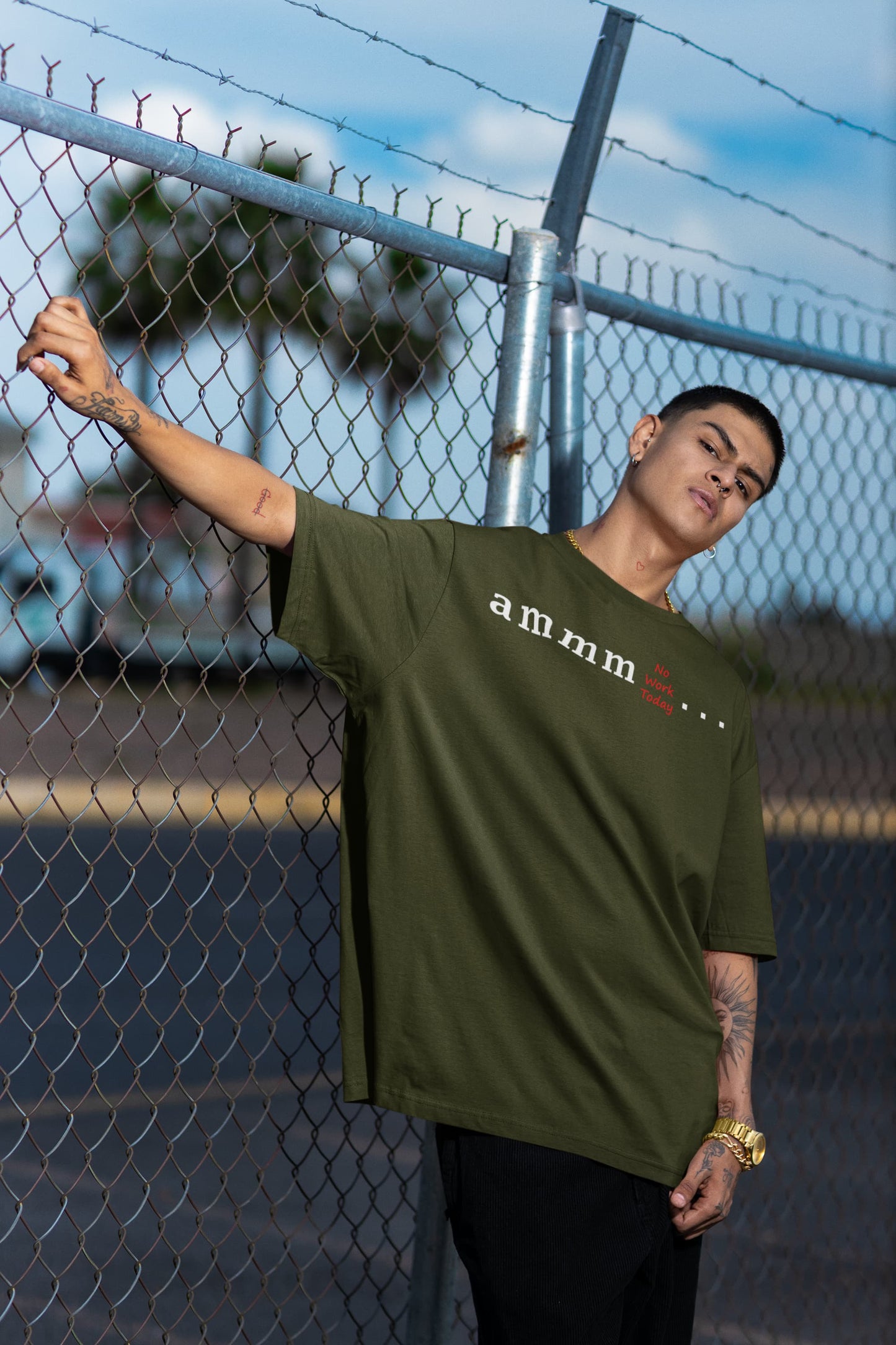 Ammm No Work Today - Men's Oversized Classic T-Shirt