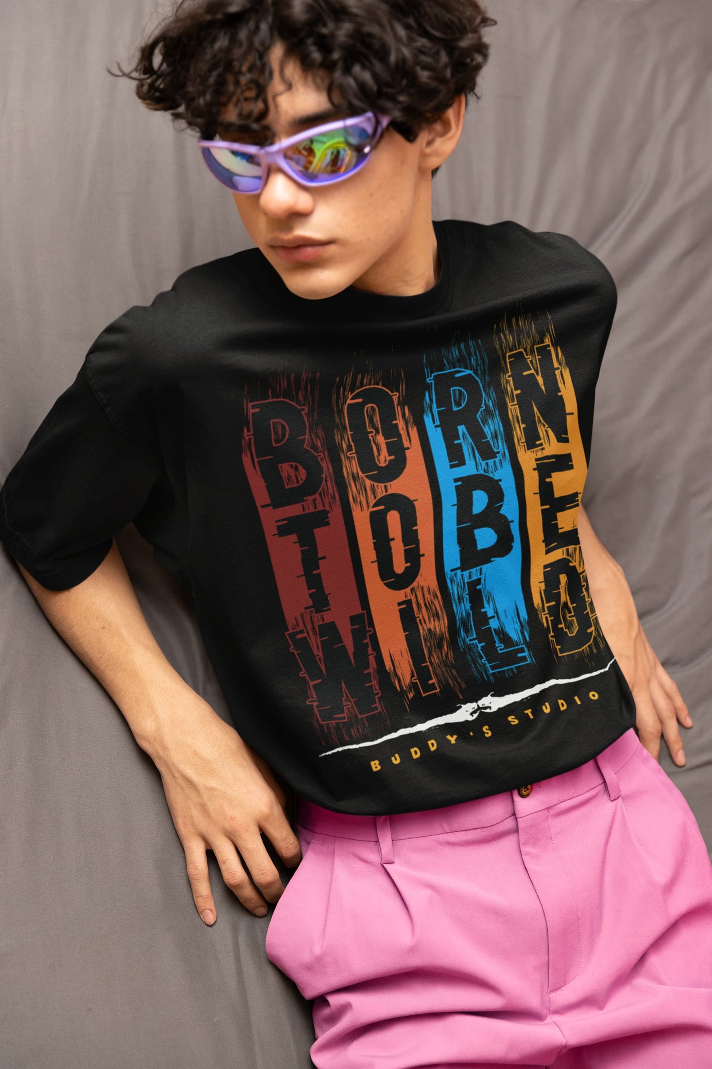 Born To Be Wild - Men's Graphics Oversized Classic T-Shirt