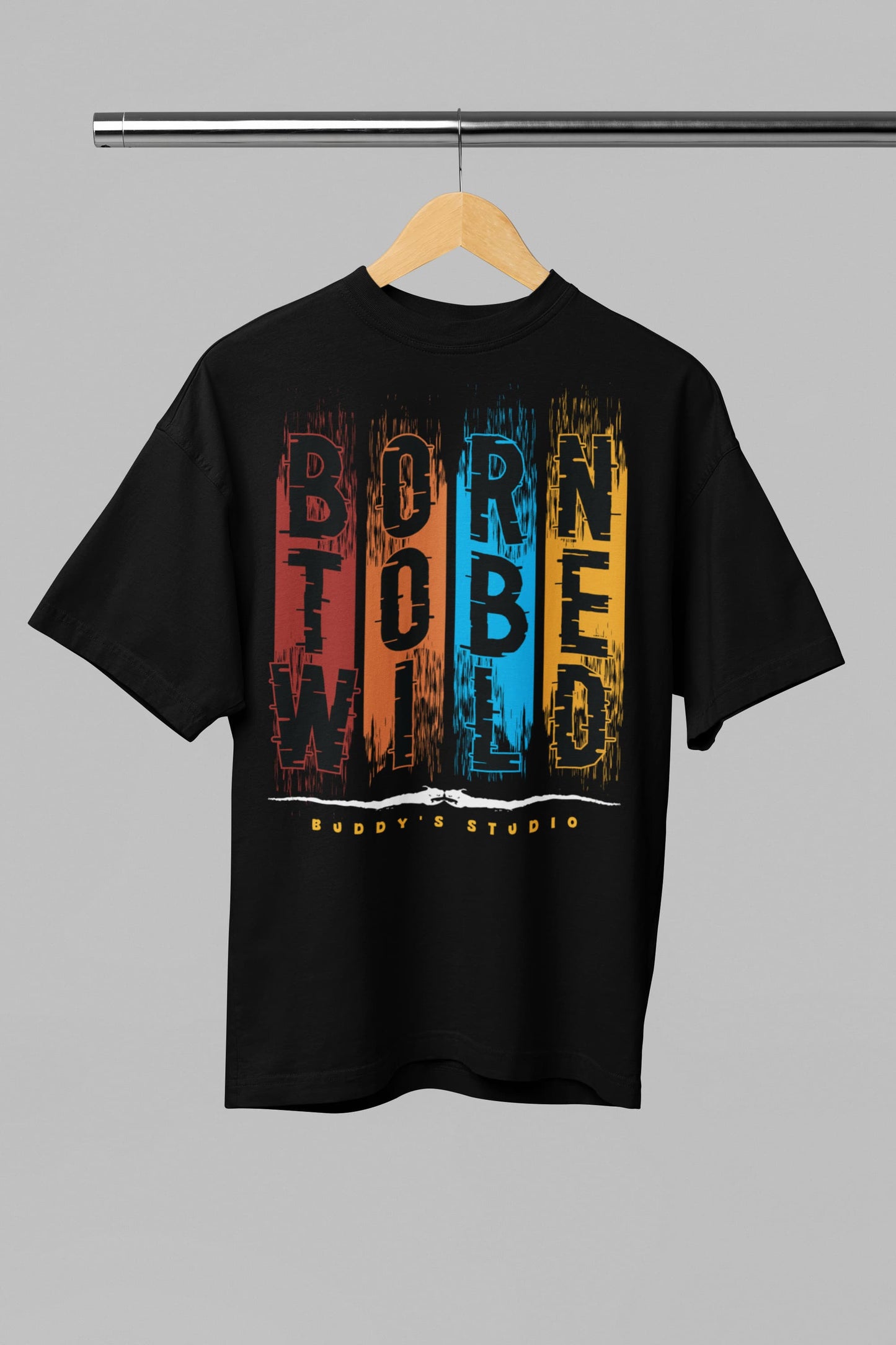 Born To Be Wild - Men's Graphics Oversized Classic T-Shirt