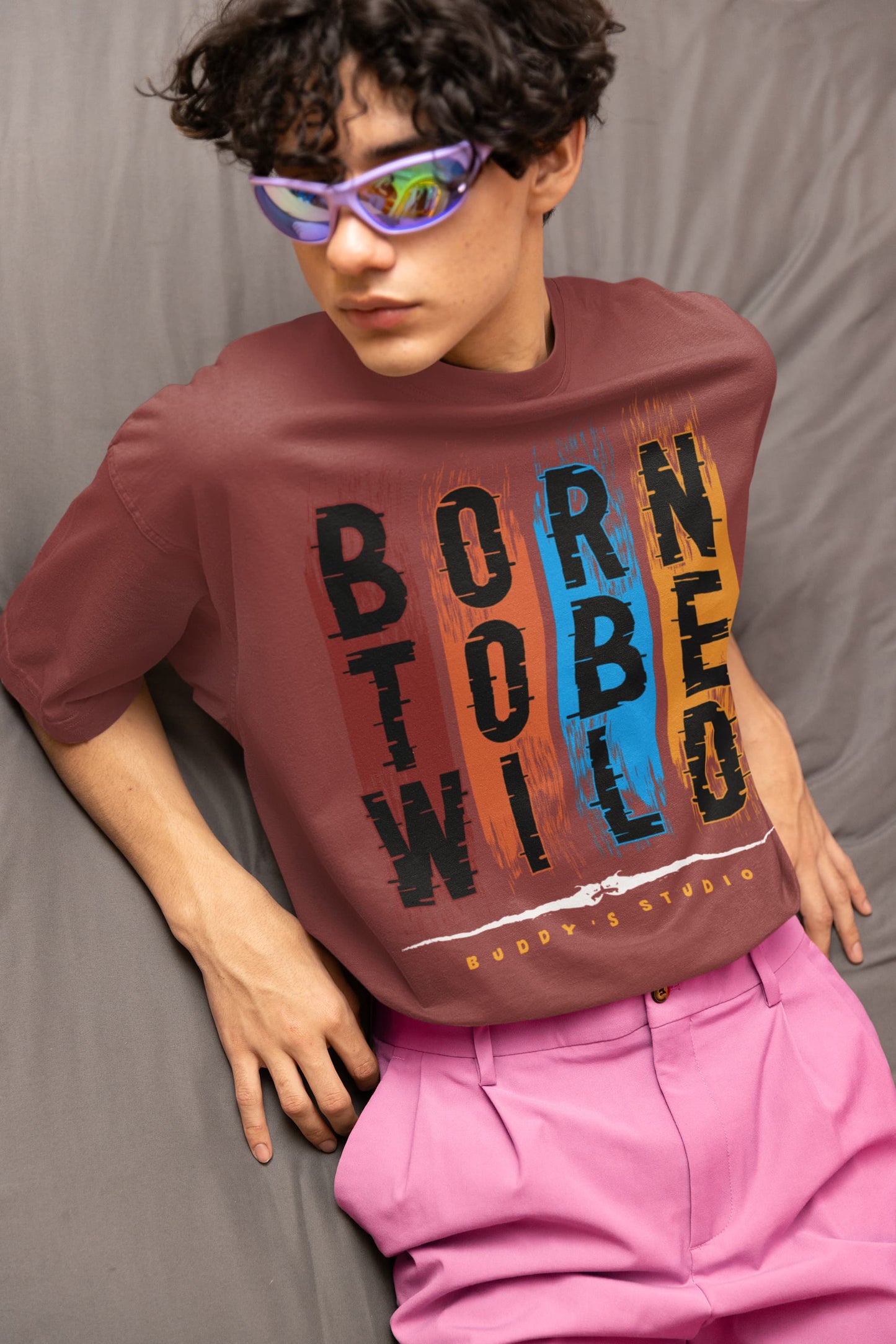 Born To Be Wild - Men's Graphics Oversized Classic T-Shirt
