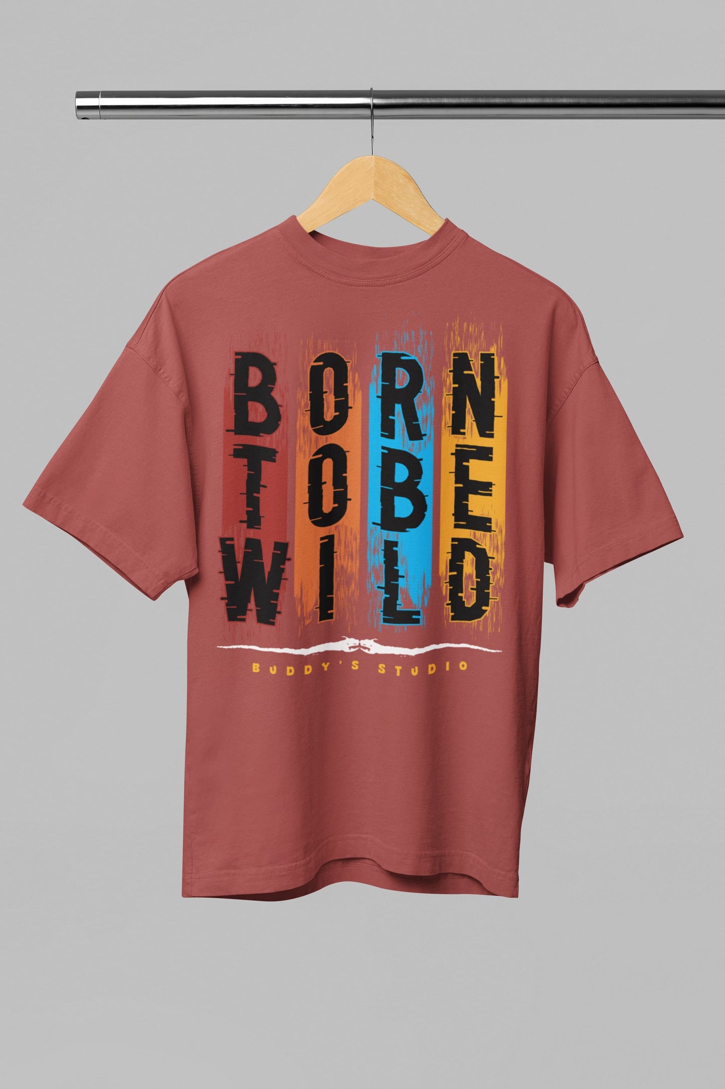 Born To Be Wild - Men's Graphics Oversized Classic T-Shirt