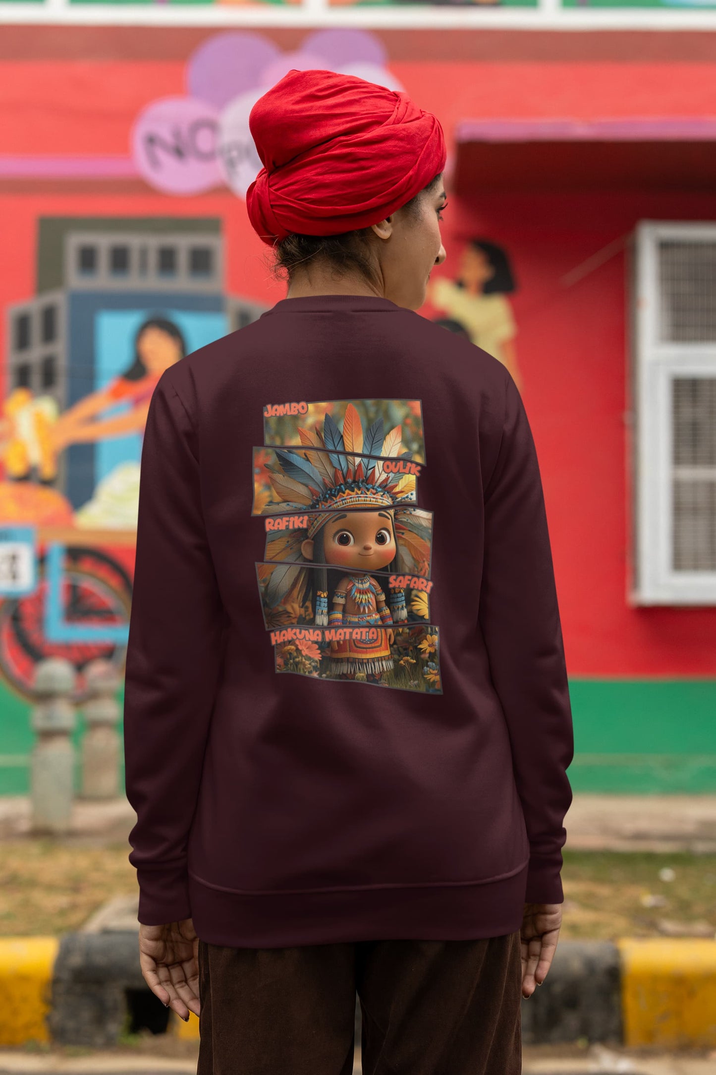 Hakuna Matata - Women's African Jungle Back Printed Sweatshirt