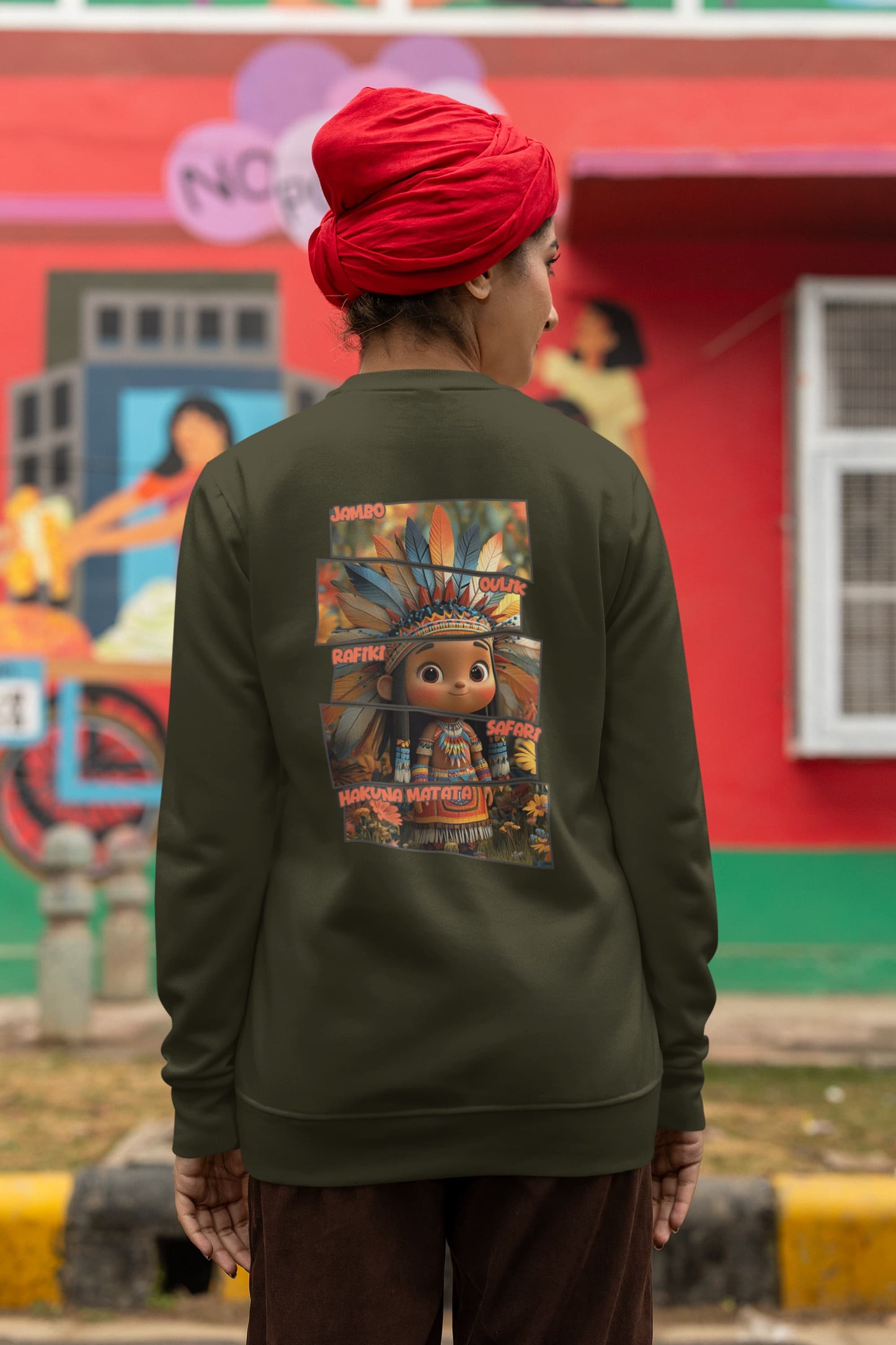 Hakuna Matata - Women's African Jungle Back Printed Sweatshirt