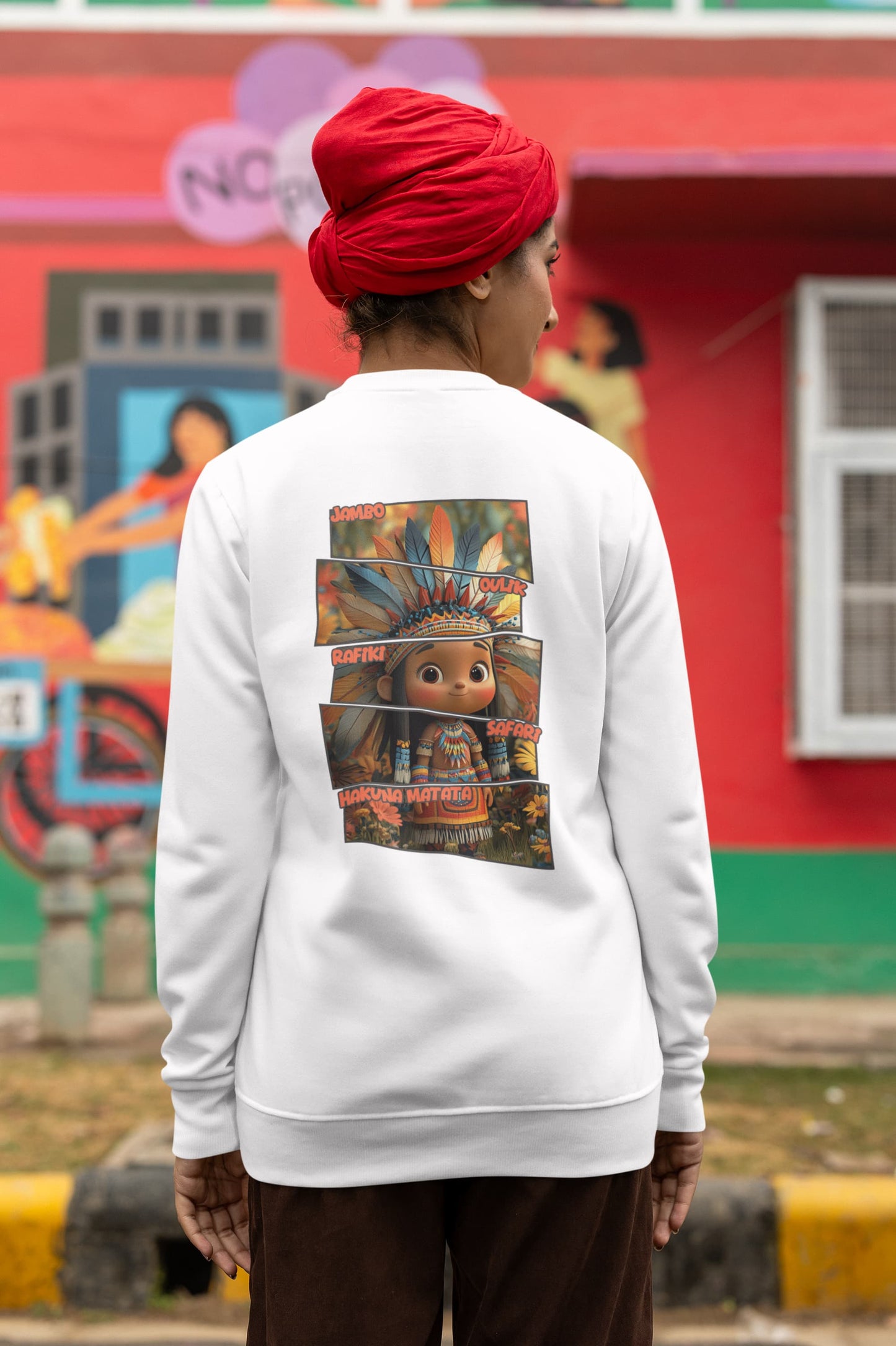 Hakuna Matata - Women's African Jungle Back Printed Sweatshirt