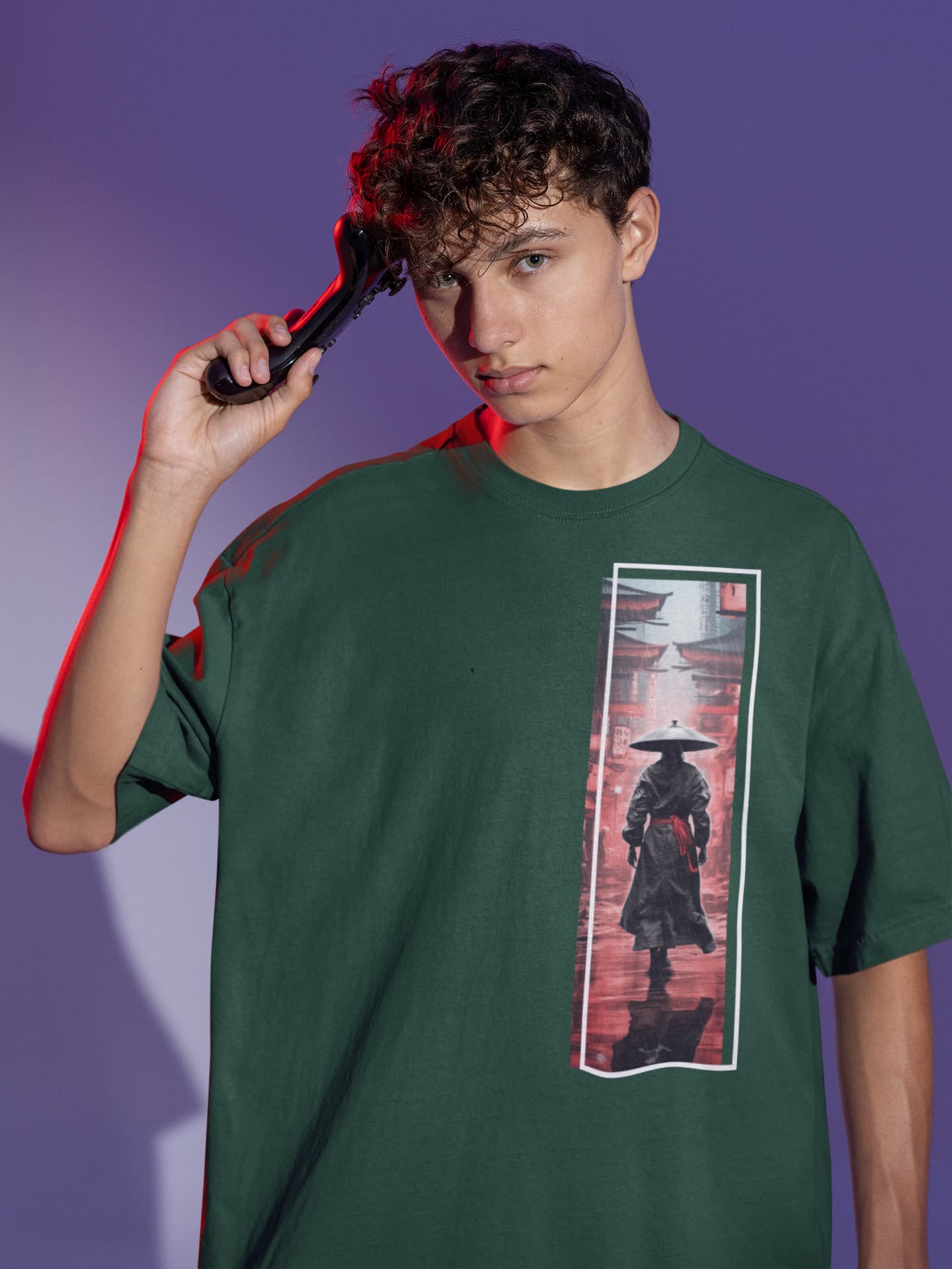 Japanese Ninja Anime - Men's Oversized Classic T-Shirt