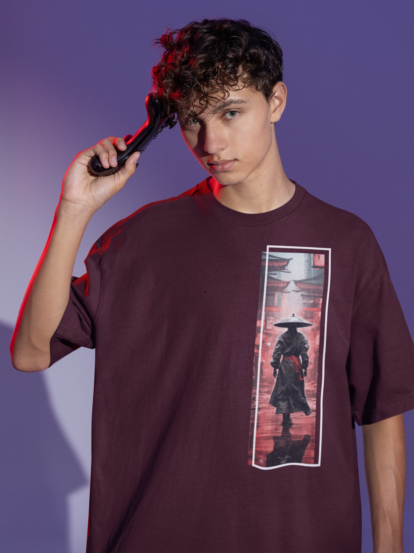 Japanese Ninja Anime - Men's Oversized Classic T-Shirt