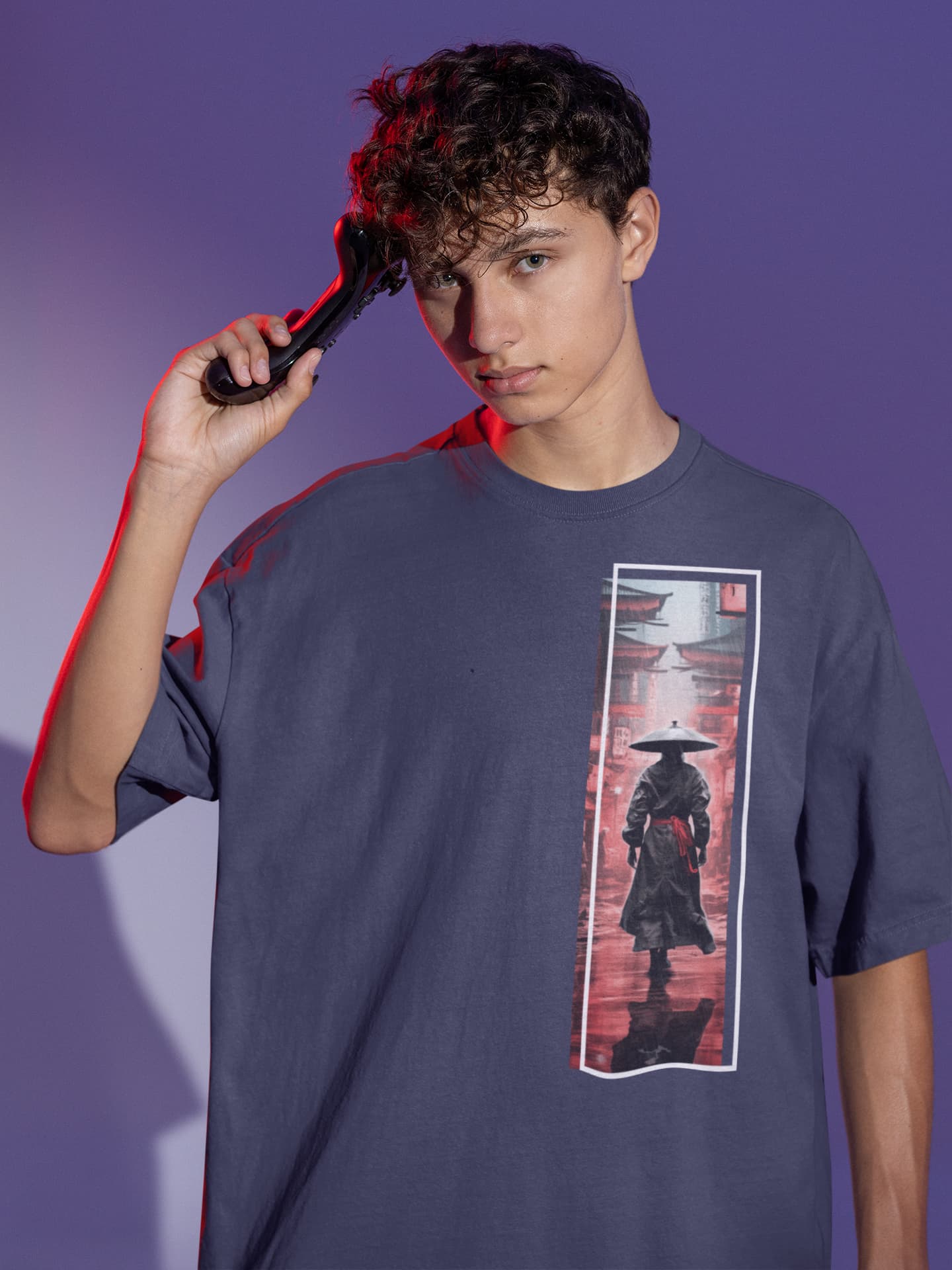 Japanese Ninja Anime - Men's Oversized Classic T-Shirt