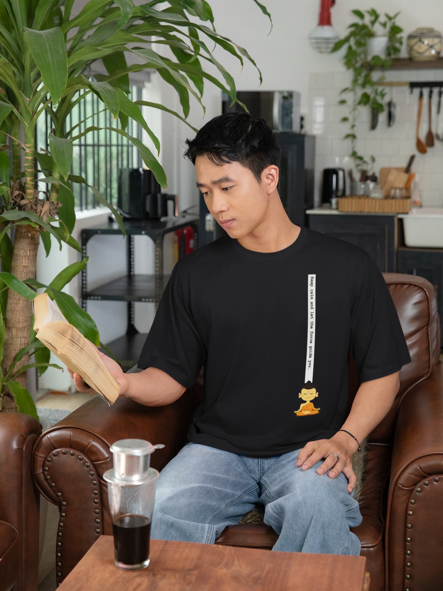 Keep Calm Buddha - Men's Oversized Classic T-Shirt