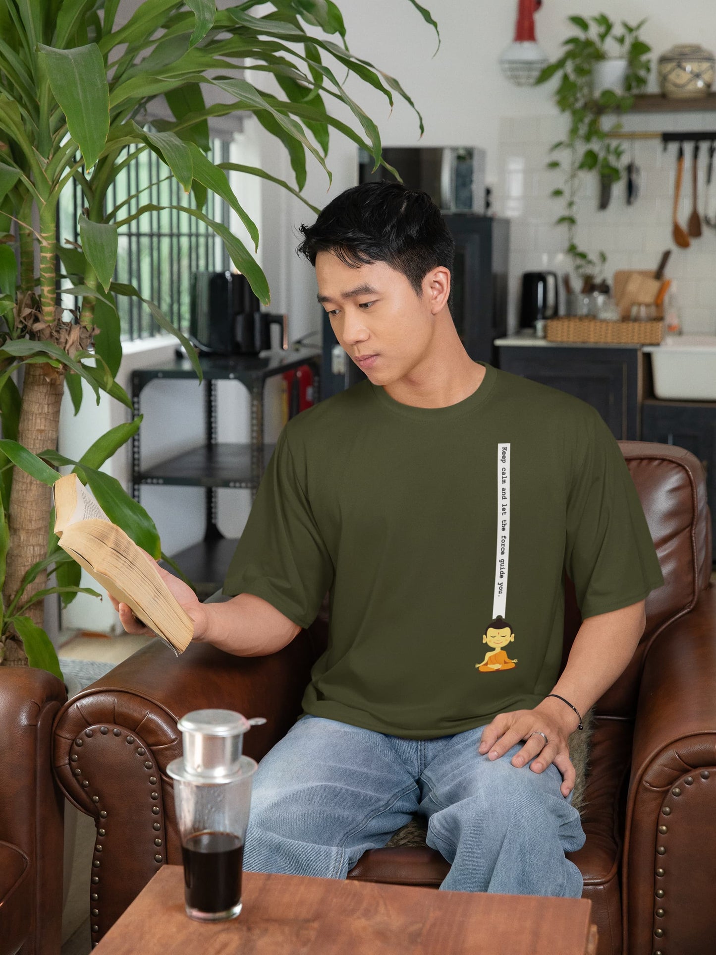 Keep Calm Buddha - Men's Oversized Classic T-Shirt