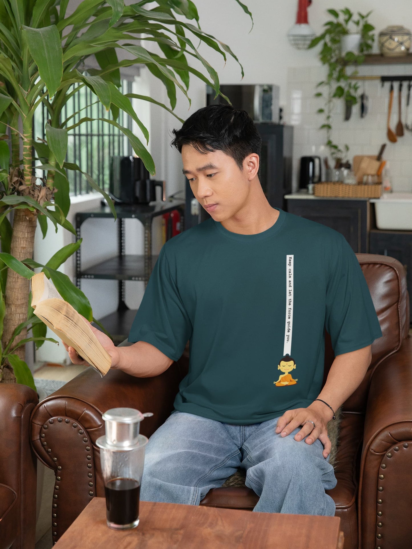 Keep Calm Buddha - Men's Oversized Classic T-Shirt