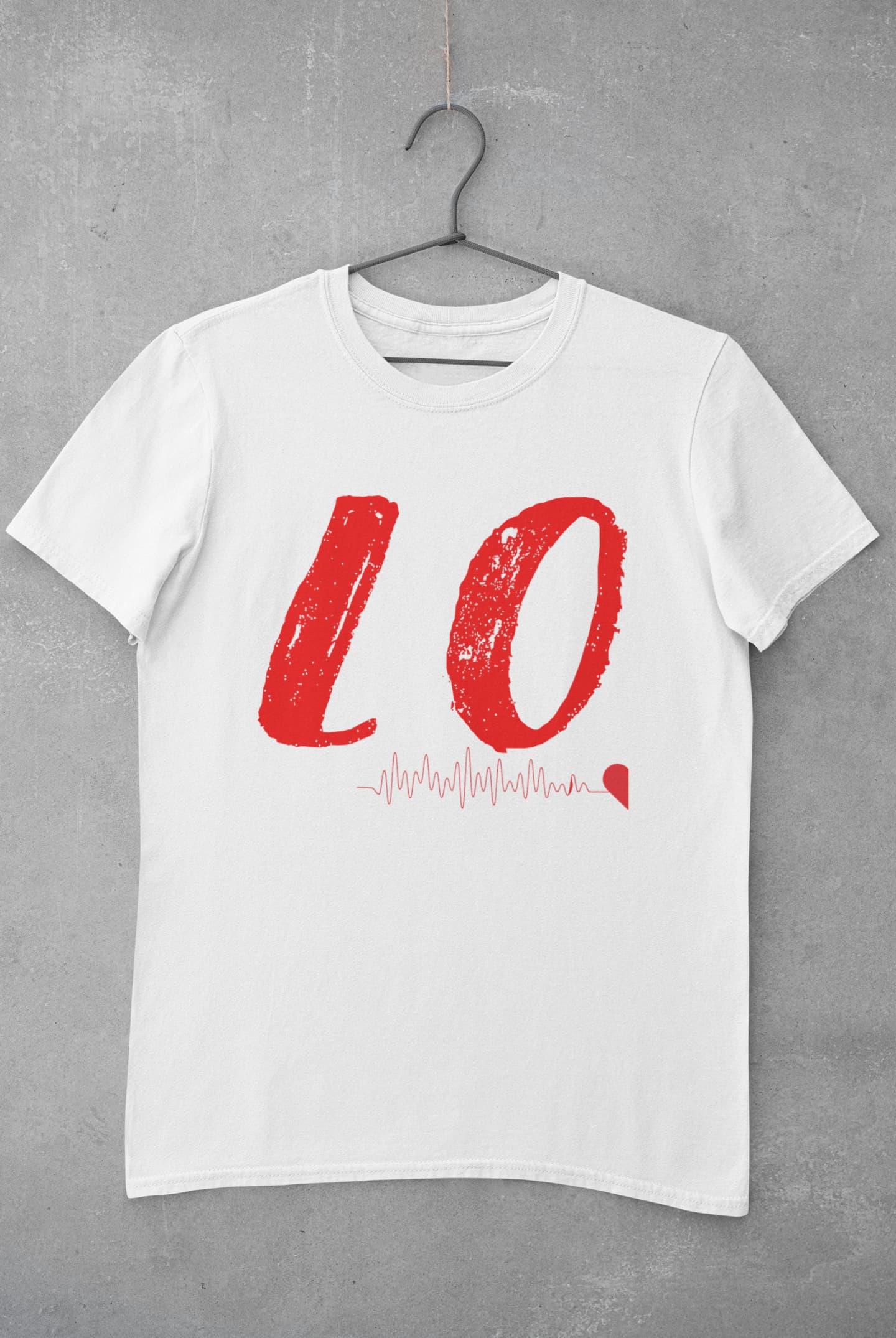 LOVE - Valentines Day Couple Round Neck T-Shirt White