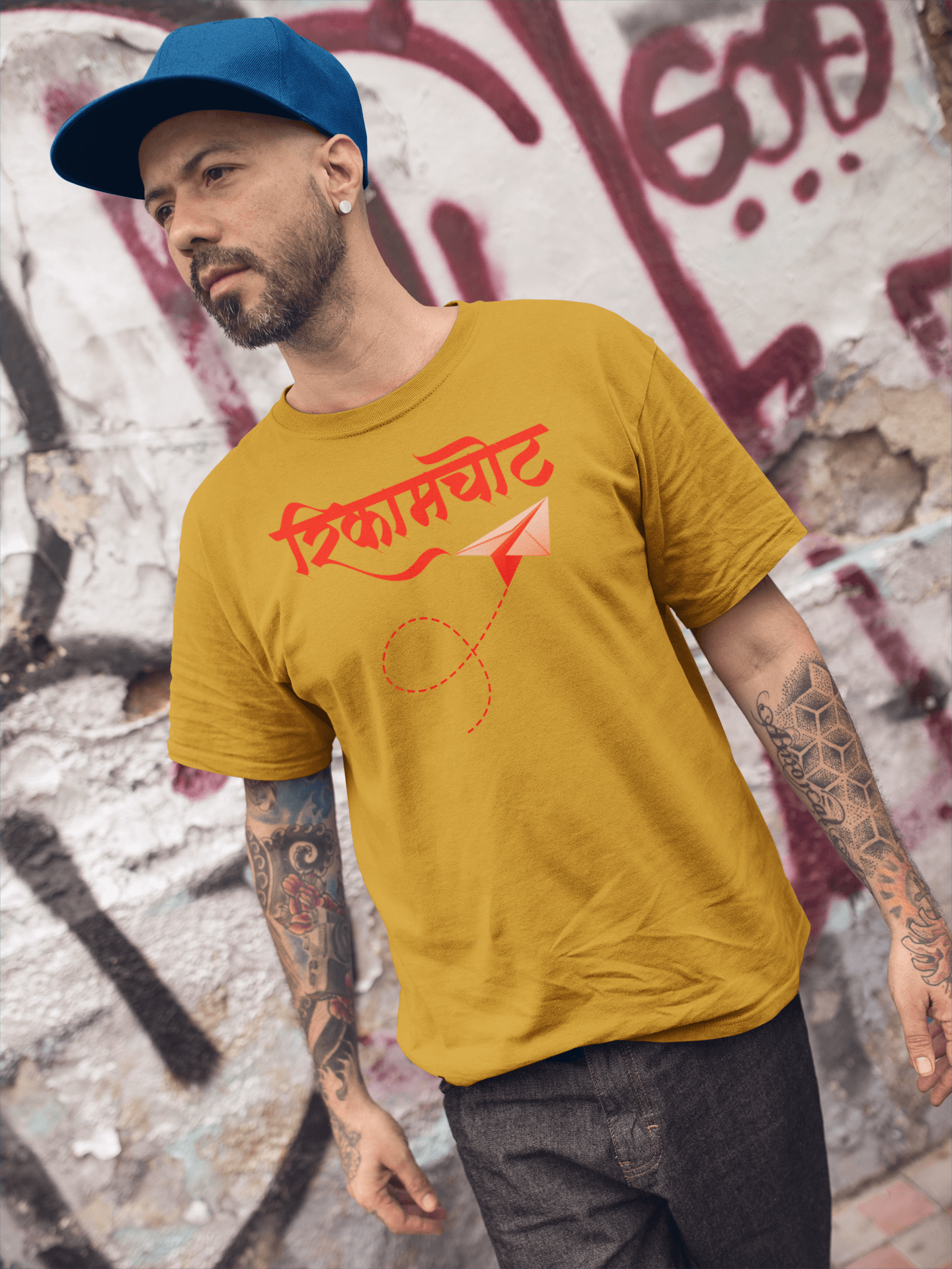 Rikamchot - Men’s Round Neck Half Sleeve T-Shirt