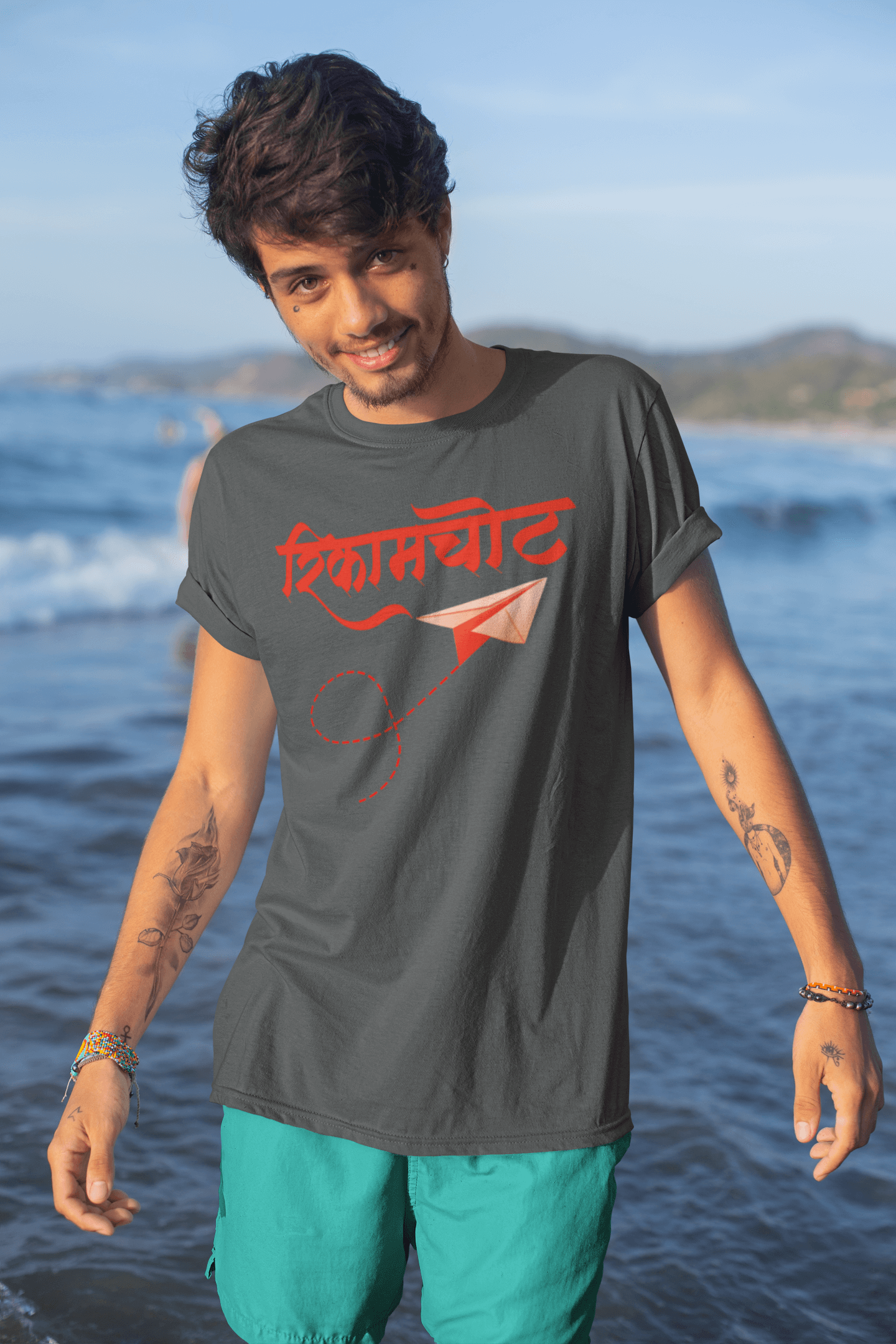 Rikamchot - Men’s Round Neck Half Sleeve T-Shirt