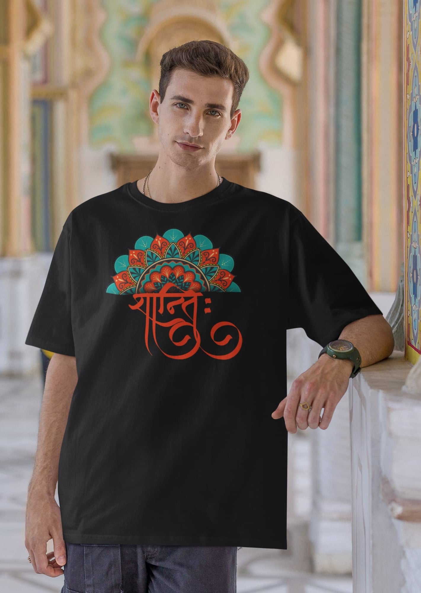 Shanti - Men's Graphics Oversized Classic T-Shirt