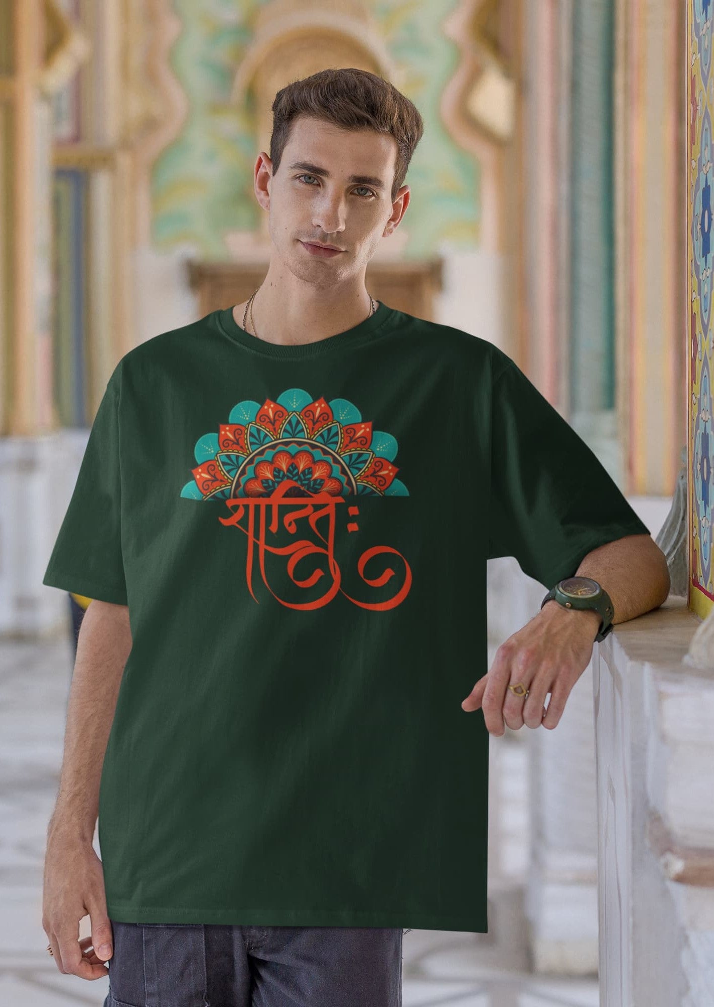 Shanti - Men's Graphics Oversized Classic T-Shirt