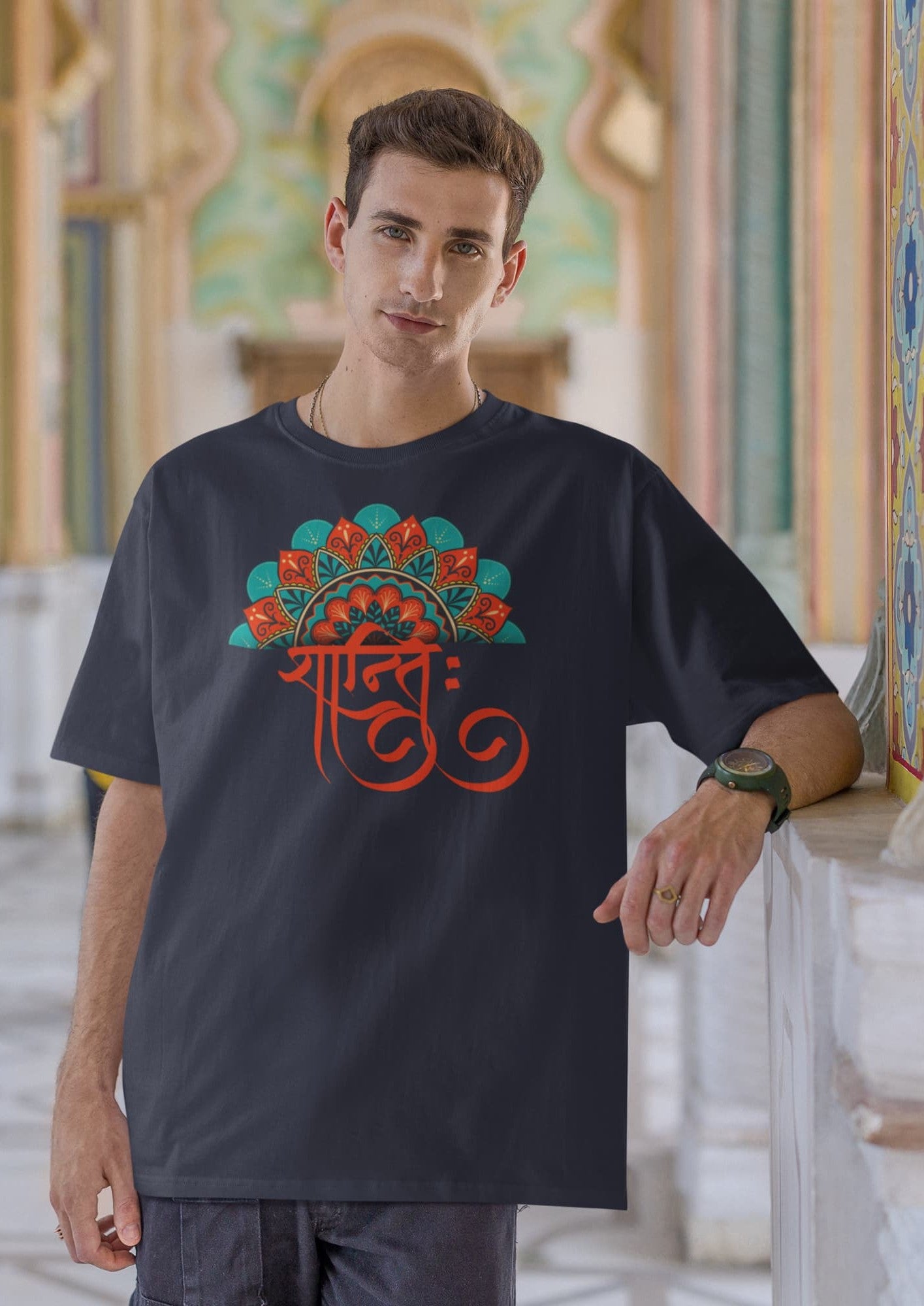 Shanti - Men's Graphics Oversized Classic T-Shirt
