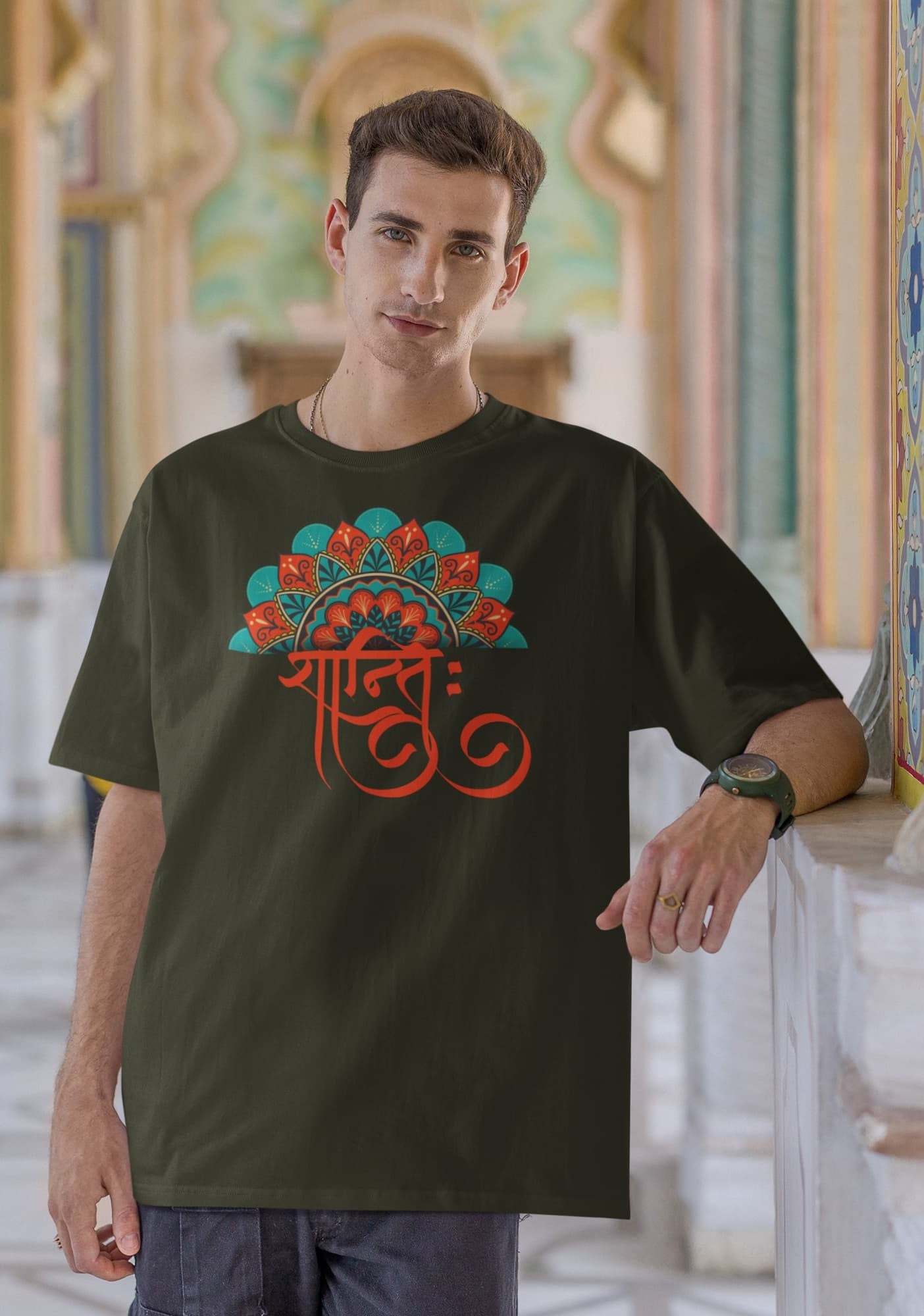 Shanti - Men's Graphics Oversized Classic T-Shirt