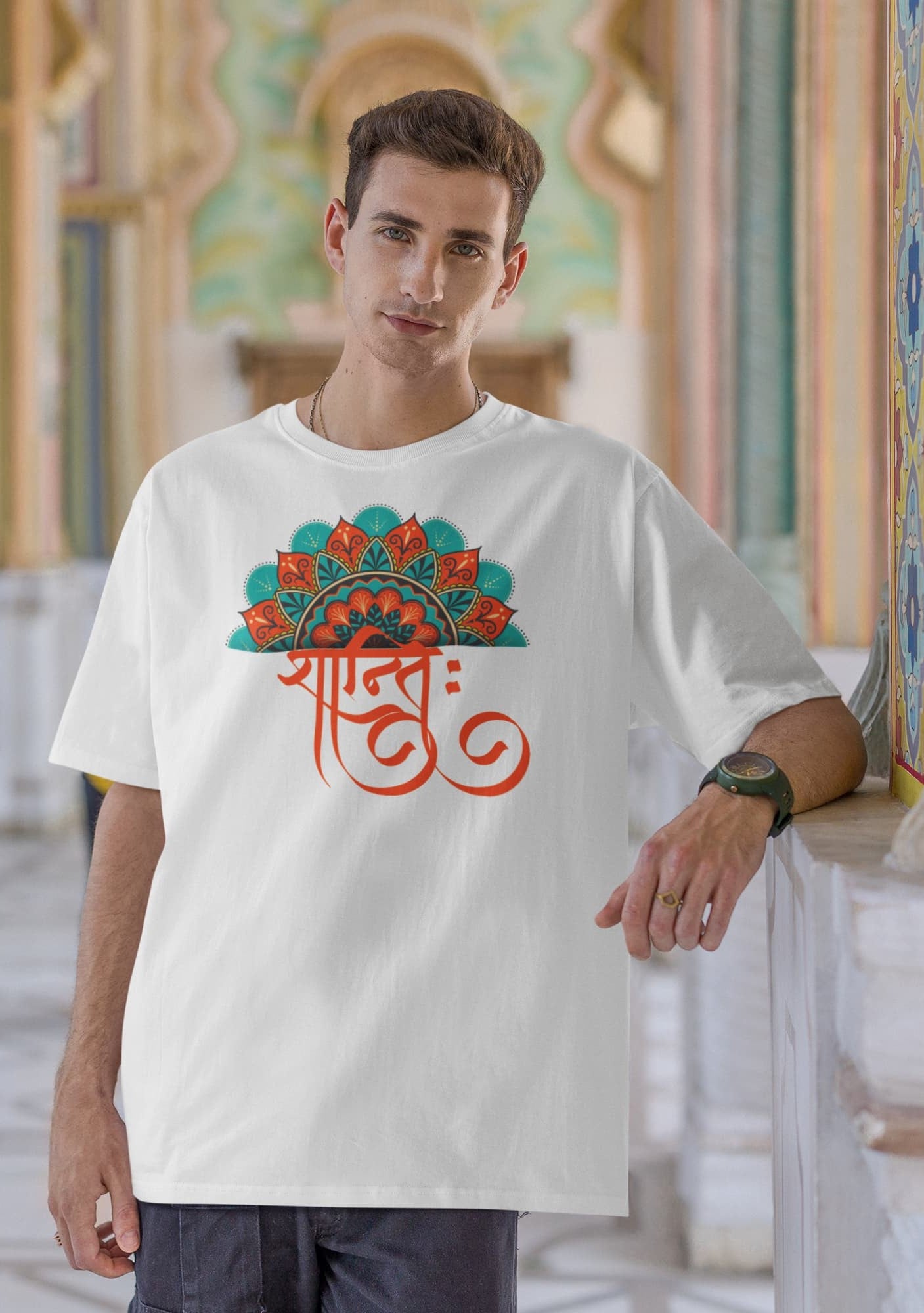 Shanti - Men's Graphics Oversized Classic T-Shirt