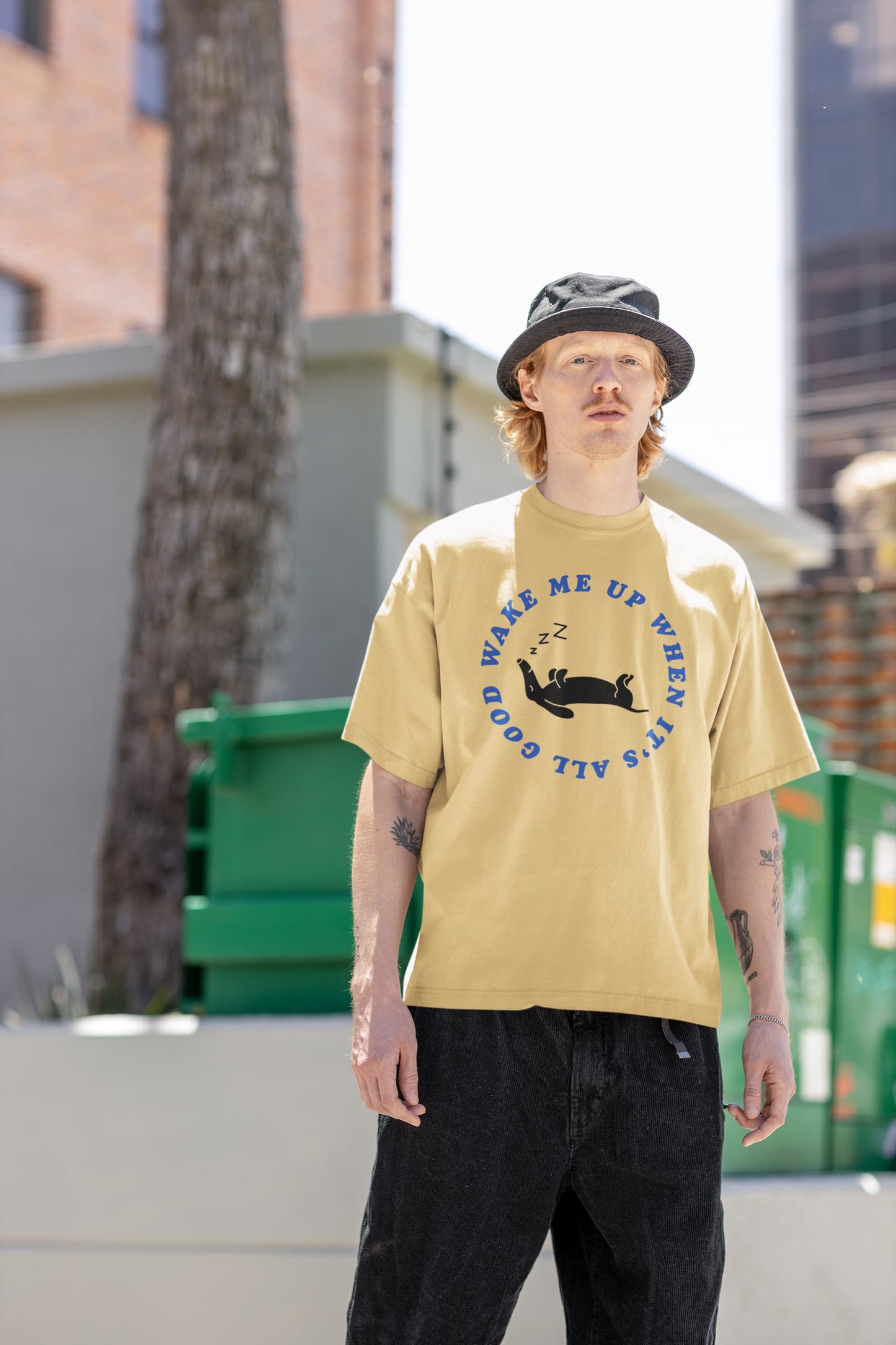 Wake Me Up - Men's Oversized Standard T-Shirt