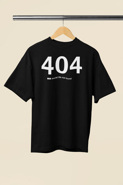 404 Social Life Not Found - Men's Oversized Classic T-Shirt