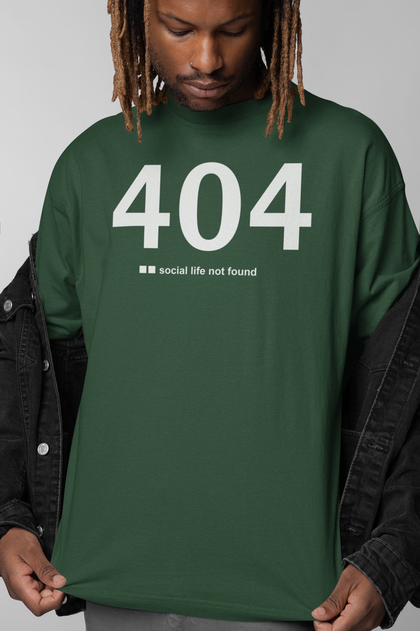 404 Social Life Not Found - Men's Oversized Classic T-Shirt