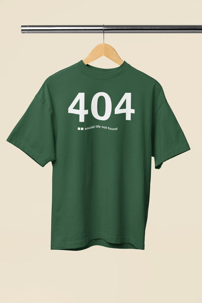 404 Social Life Not Found - Men's Oversized Classic T-Shirt