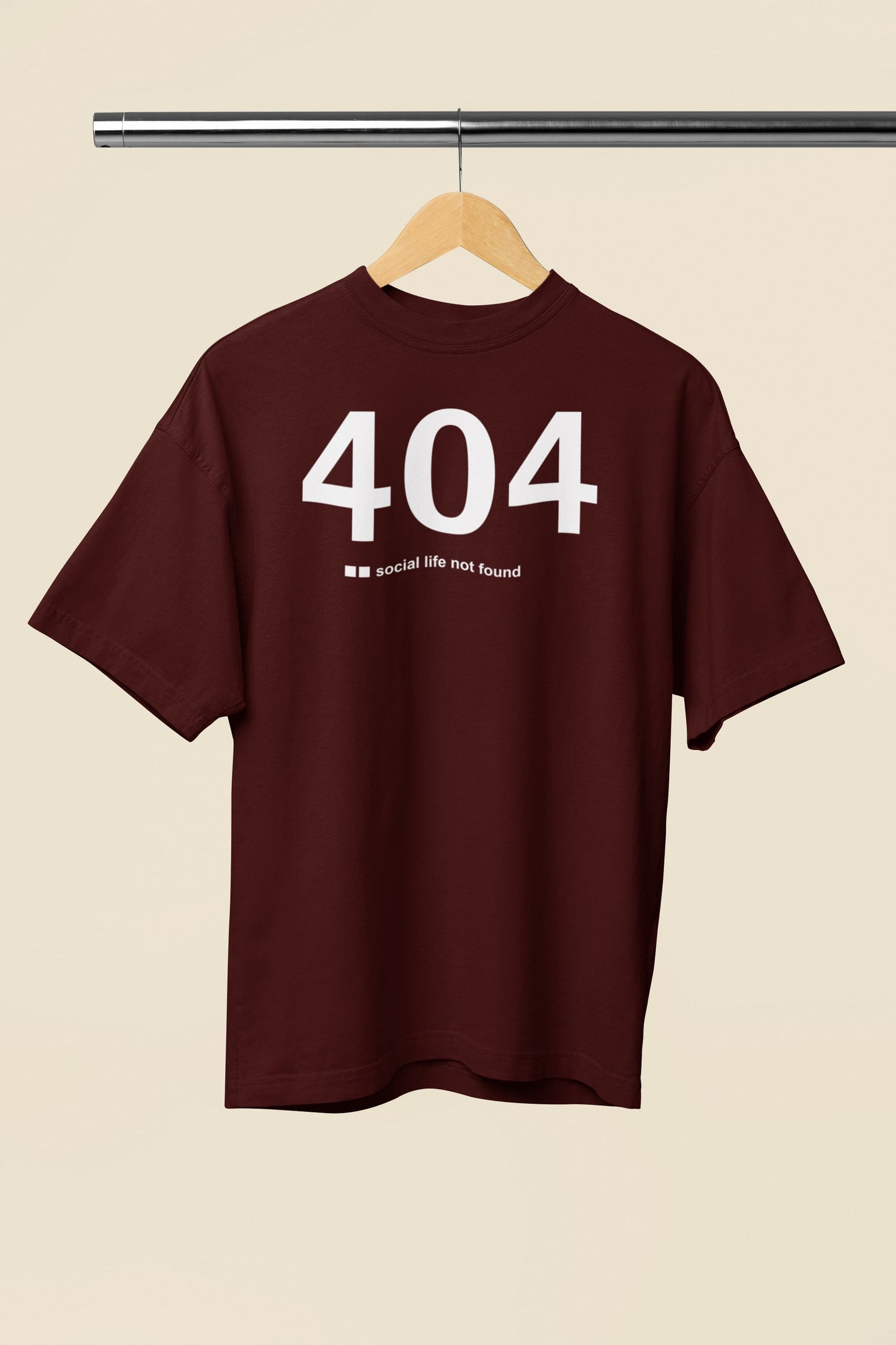 404 Social Life Not Found - Men's Oversized Classic T-Shirt