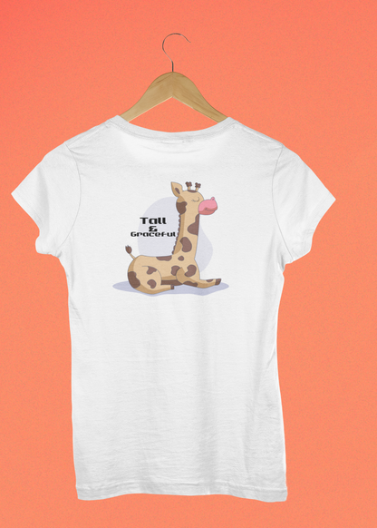 Cute Giraffe - Couple Valentines Day T-Shirt Set White