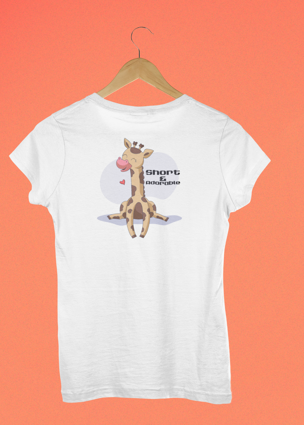 Cute Giraffe - Couple Valentines Day T-Shirt Set White