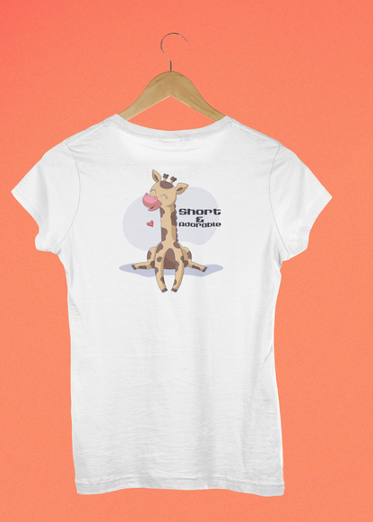 Cute Giraffe - Couple Valentines Day T-Shirt Set White