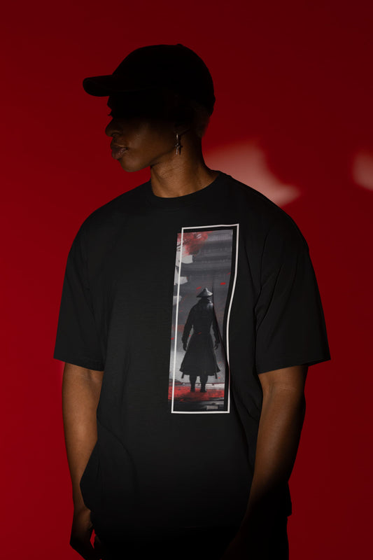 Black Ninja Anime - Men's Oversized Classic T-Shirt