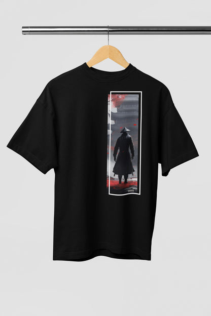 Black Ninja Anime - Men's Oversized Classic T-Shirt