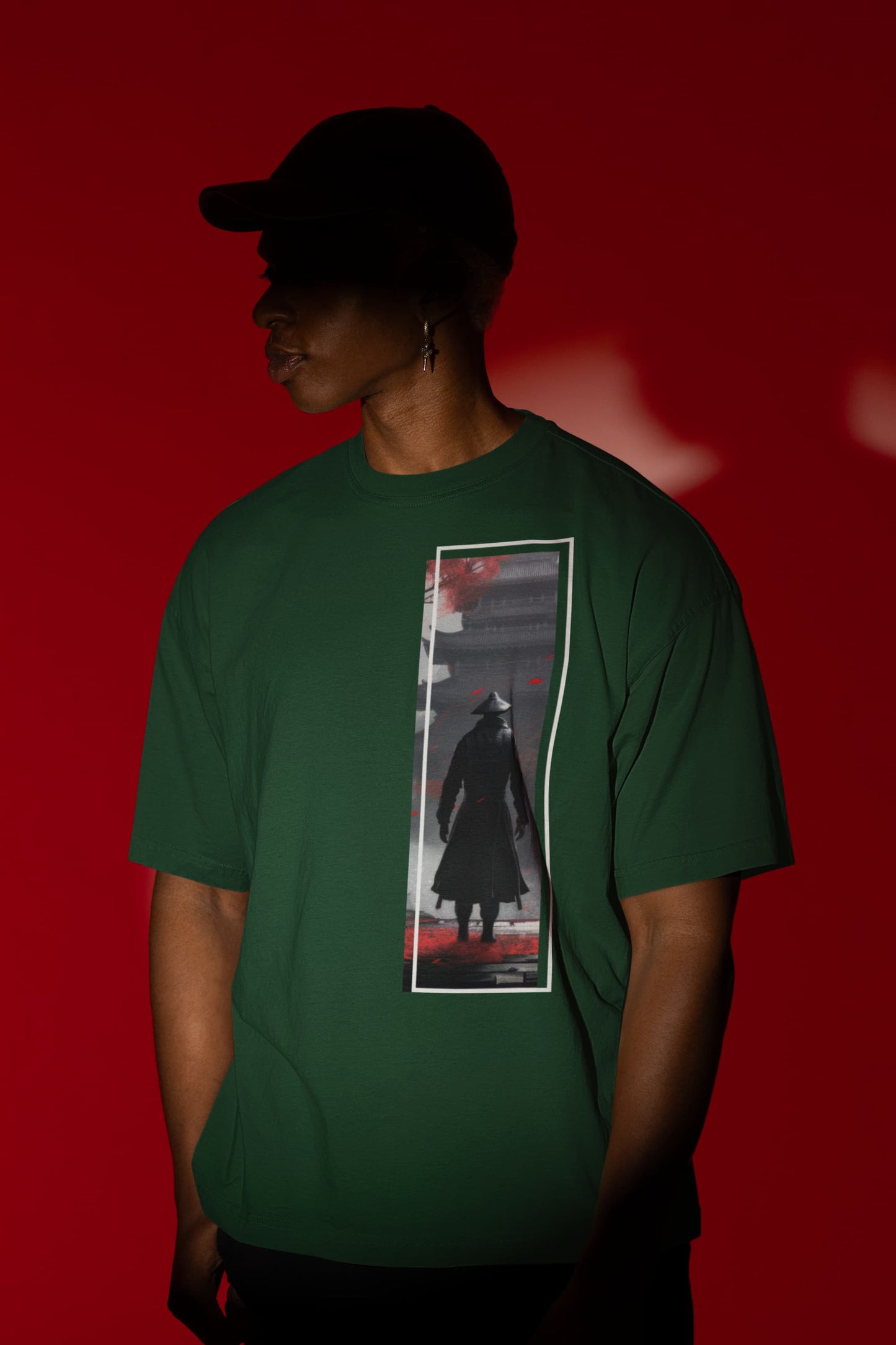 Black Ninja Anime - Men's Oversized Classic T-Shirt