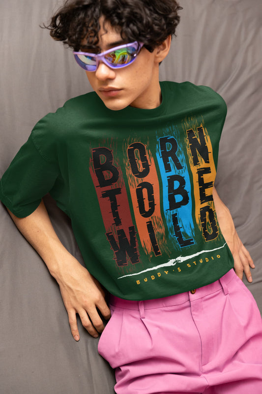 Born To Be Wild - Men's Graphics Oversized Classic T-Shirt