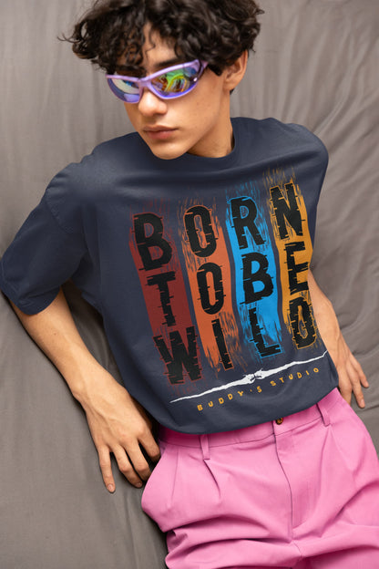 Born To Be Wild - Men's Graphics Oversized Classic T-Shirt