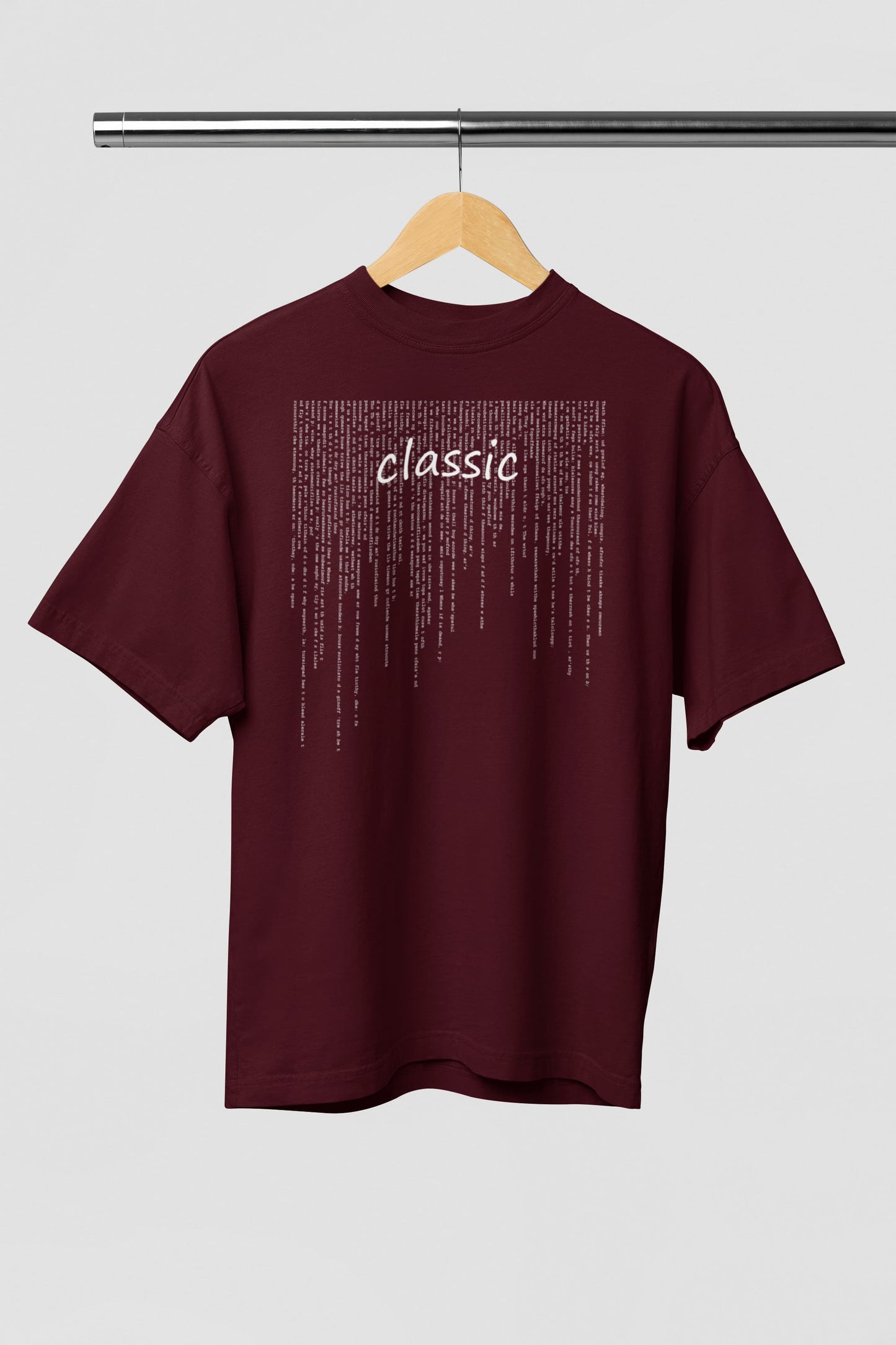 Classic - Men's Typography Oversized Classic T-Shirt