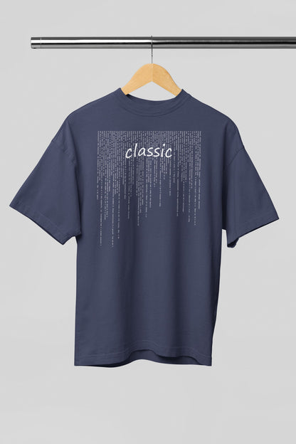 Classic - Men's Typography Oversized Classic T-Shirt