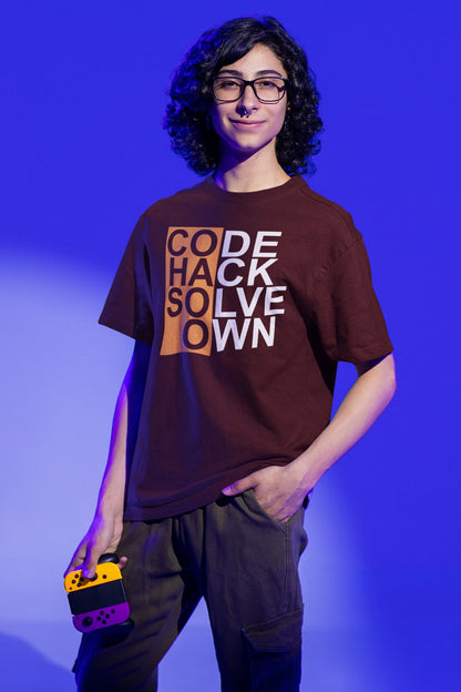 Code Hack Solve Own - Men's Oversized Classic T-Shirt