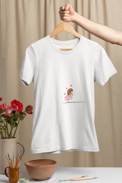 Cute Blushing Couple - Valentines Day Couple T-Shirt White