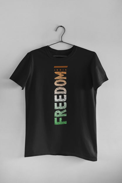 Freedom India - Men's Round Neck Half Sleeve Classic T-Shirt