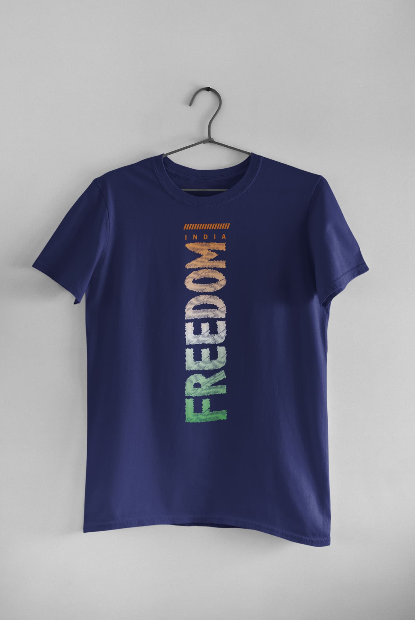 Freedom India - Men's Round Neck Half Sleeve Classic T-Shirt