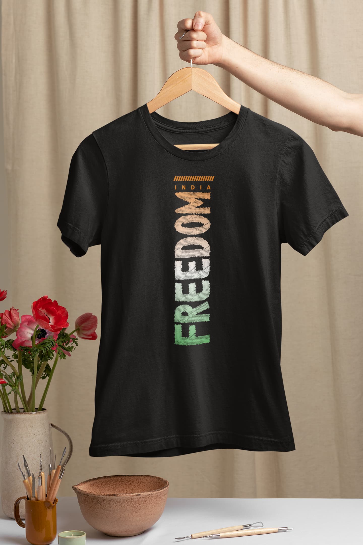 Freedom India - Women's Round Neck Half Sleeve Classic T-Shirt