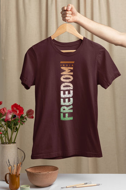 Freedom India - Women's Round Neck Half Sleeve Classic T-Shirt