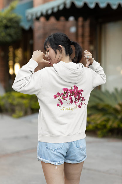 Grateful - Women's Bougainvillea Printed Hooded Sweatshirt