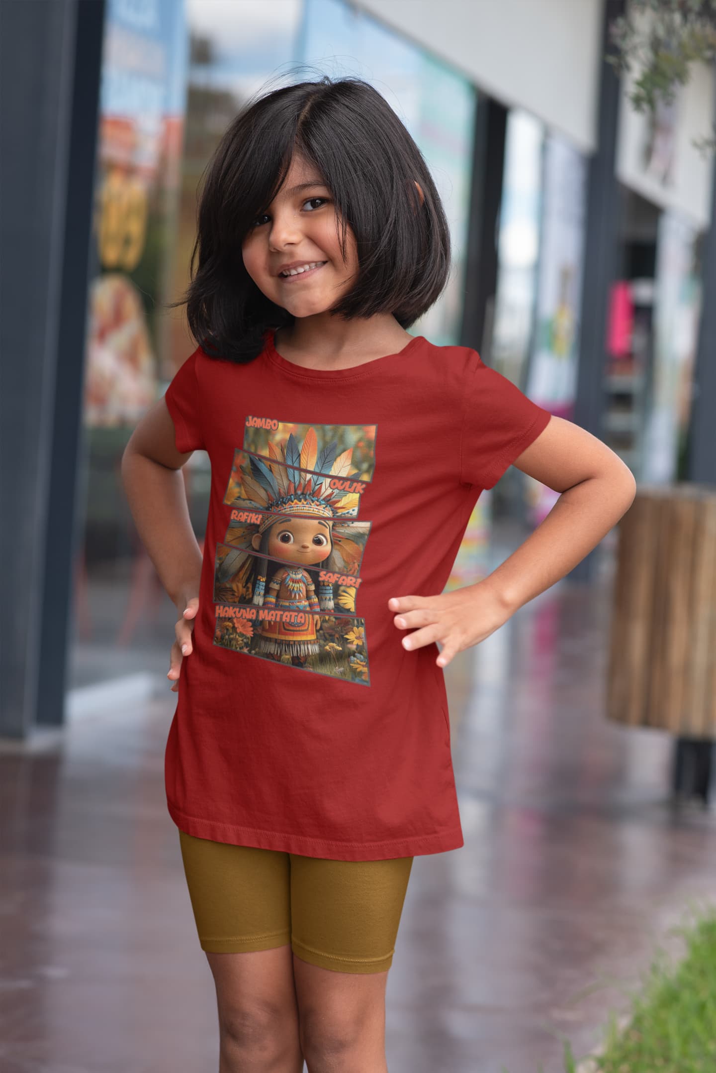 Hakuna Matata - Girl's Round Neck Half Sleeve Classic T-Shirt