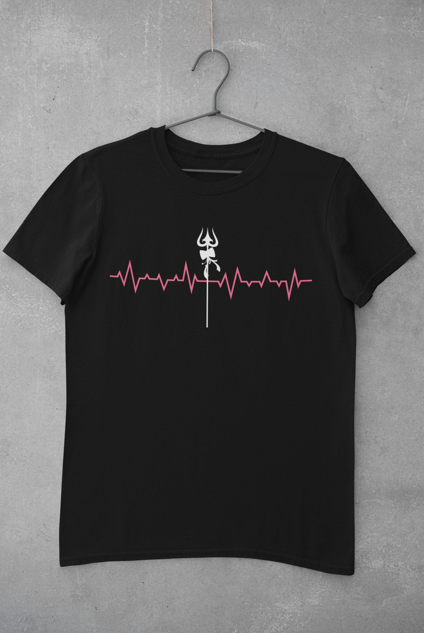 Heartbeat Trishul - Men's Round Neck Half Sleeve Classic T-Shirt