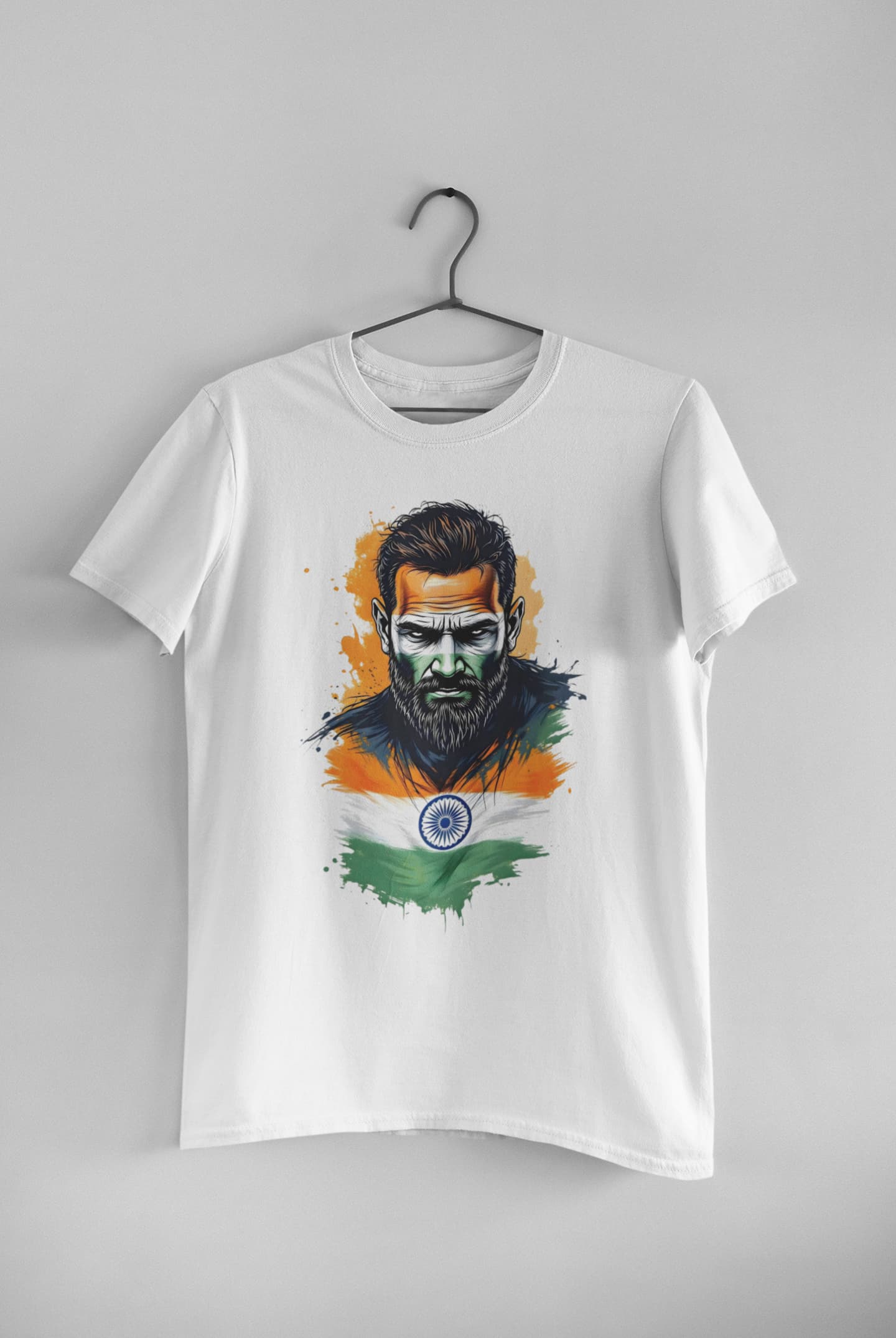Indian Flag - Men's Round Neck Half Sleeve Standard T-Shirt